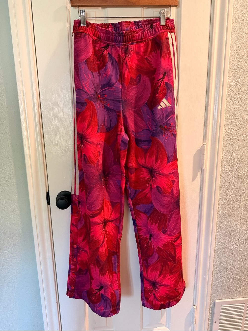 Floral Track Pants - Pink & Purple - Adidas and Farm Rio Collab - Like New